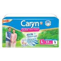 Tã quần năng hoạt Caryn loại mỏng nhẹ  size L (bụng 75-100 cm) - 14 miếng (giao bao bì ngẫu nhiên)