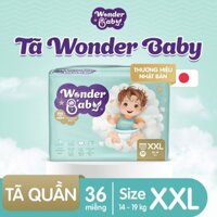 Tã quần Nhật Bản Wonder Baby, 5 lớp siêu thấm hút, size XXL (36 miếng/gói), cho bé 15-25KG