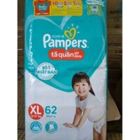 Tã quần pamper  giữ dáng mới gói cực đại XL62(XL-62 MIẾNG), có mã tích điểm .
