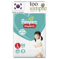 Tã quần pamper L68, M74, Xl56, XL62 mẫu mới giữ dáng Too Simple