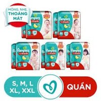 Tã Quần Pampers Baby-Dry bịch nhỏ đủ size S24/M22/L20/XL18