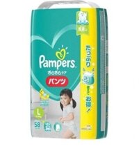 Tã Quần Pampers (bịch lớn Jumbo) Nhật Bản Nội Địa - Size L58 Miếng