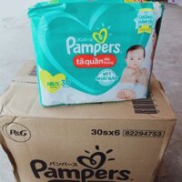 Tã quần Pampers đầy tháng bịch nhỏ NB/S 30 miêng