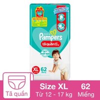Tã quần Pampers Super Jumbo size XL 62 miếng (12 - 17 kg)