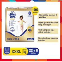 Tã Quần Size XXXL Unidry Mẫu Mới Siêu Mỏng 2mm- 22+6 Miếng