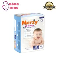 Tã Quần Trẻ Em MERZY tã quần cho bé  Siêu Mỏng Bề Mặt Mềm Mại M72, L64, XL58, XXL50 Miếng
