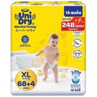Tã quần UniDry size GT XL 68 miếng (12 - 17kg)