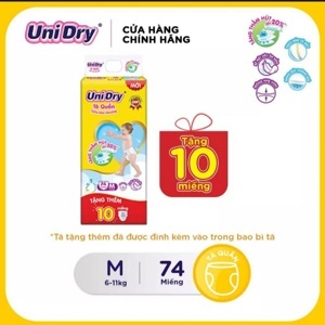 Tã quần Unidry size M 74 miếng (cho bé 6 - 11kg)