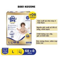Tã quần Unidry Việt Nam cao cấp siêu mỏng 2mm đủ size L-Gói 68+8 miếng
