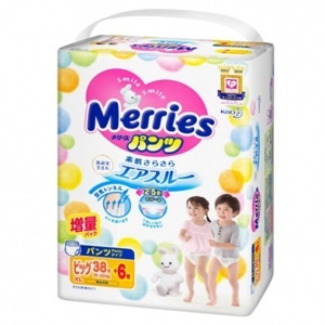 Tã quần Merries XL38 (trẻ từ 12 - 20kg)