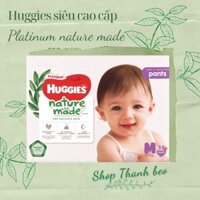 Tã quần/dán Huggies Platinum Nature Made Siêu Cao Cấp M33/M58/L44/XL38/XXL26 NB60/S82/M64/L54/XL44