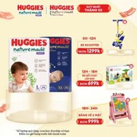 Tã quần/dán Huggies Siêu Cao Cấp Nature Made size quân M58/L44/XL38/XXL26 size dán NB60/S82/M64/L54/XL44............