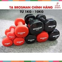 tạ sắt 2kg, tạ tay bằng sắt bọc cao su hãng Brosman/Yuko 2kg (giá 1 chiếc) - LYLYSPORTS