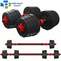 Tạ Tập Tay 10kg - Bộ Tạ Tay Đa Năng Điều Chỉnh Cân Nặng - Bộ Tạ Tập Gym Tại Nhà - Kết Hợp Tạ Tay, Tạ Đẩy, Tạ Đòn - Phân loại 10kg - Hàng Chính Hãng