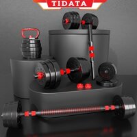 Tạ tập tay TIDATA tập đẩy kết hợp 10kg, 20kg, 30kg, 40kg tập gym tại nhà