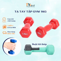 Tạ Tay 1kg Bọc Cao Su Trơn Lõi Thép Txsport Tập Gym Tập Cơ Tay Squat Tại Nhà Phòng Tập Dành Cho Nam Nữ