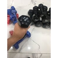 Tạ tay 2KG lõi gang bọc cao su nhập khẩu cao cấp chống xước, chống trượt