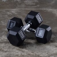 Tạ tay 5kg, tạ lục giác bọc cao su cao cấp, shop cung cấp sỉ lẻ các loại tạ số lượng lớn, giá tốt