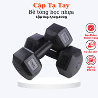 Tạ Tay Bê Tông Bọc Nhựa, Tạ Tay Đơn Loại 2.5kg - 5KG - 7.5kg - 10kg* 2 Quả ( 1 Cặp)