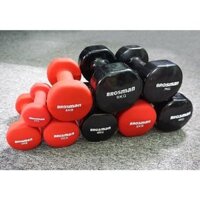 Tạ tay bọc cao su nguyên khối từ 3kg đến 5kg, tạ tay tập vật lí trị liệu, tạ tay tập gym
