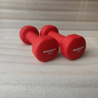 Tạ tay bosman 2kg, tạ tập tay lõi thép bọc cao su  giao màu ngẫu nhiên đen- đỏ