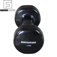 Tạ tay brosman 5kg nhập khẩu cao cấp (màu đen)