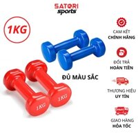 Tạ tay cho bé 1kg BROSMAN , tạ tập yoga cho nữ lõi thép bọc cao su cao cấp tập gym tại nhà - SATORI SPORT