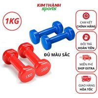 Tạ tay cho bé 1kg , tạ tập Yoga cao cấp tại nhà cho nữ loại nhập khẩu lõi thép bọc cao su - KIM THÀNH SPORT