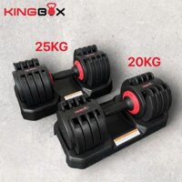 Tạ tay điều chỉnh KINGBOX - chất liệu gang bọc nhựa 20kg và 25kg/ 1 tay
