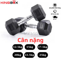 Tạ tay đơn Gang bọc cao su Lục Giác 7.5kg - 25kg, Chất liệu thân thiện (1 Đổi 1 Trong 7 Ngày)