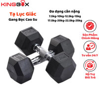 Tạ Tay Đơn Lục Giác, Tạ Gang Bọc Cao Su Bền Bỉ, Cân Nặng Từ 15kg-25kg ( 1 Đổi 1 Trong 7 Ngày)