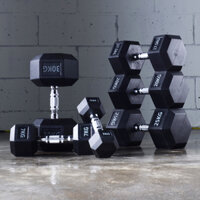 Tạ tay lục giác gang đặc bọc cao su 30kg - 27,5kg - 25kg - 22,5kg - 20kg - 17,5kg - 15kg - 12,5kg - 10kg - 7,5kg - 5kg