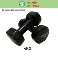 Tạ tay nhập khẩu 4kg (tạ sắt bọc cao su) - BROSMAN (bán theo cục - 1 cục 4kg)