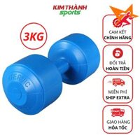 TẠ TAY NHỰA 3KG ĐÃ NHỒI CÓ LÕI THÉP