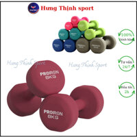 Tạ tay, tạ đơn PROIRON nhúng nhựa nhám, chống trơn tuột, nhiều màu, nhiều trọng lượng 6kg, 8kg, 10kg- Shop Hưng Thịnh