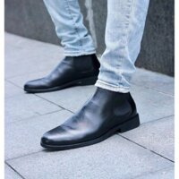 TA4 BDFD Giày Nam - Giày Cao Cổ Da Trơn-Chelsea Boots 41 TA4