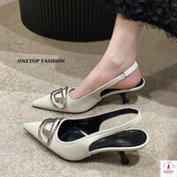 TA44 - Giày nữ cao gót mũi nhọn gót nhọn 5 phân chất da PU