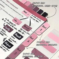 Tab chỉ mục gradient đen và hồng, nhãn dán giá trị cao, dấu trang phân loại bán trong suốt, ghi chú dính có độ bám dính mạnh