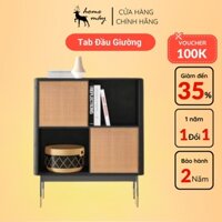 Tab đầu của giường Mây Tre Đan và Tủ Mây Nhỏ Đựng đồ dùng buồng ngủ - kiến thiết ngẫu nhiên và Đẹp Mắt