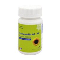Tab. FEXOFENADINE 60 – HV (Lọ)_USP_Fexofenadine 60mg_Lọ/200V/16_điều trị viêm mũi dị ứng theo mùa, mày đay vô căn mạn tính