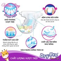 Tã/bỉm dán Dry-Pro siêu mềm nhập khẩu Malaysia size XL (13kg - 15kg) - Gói 18 miếng