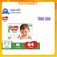 Tã/bỉm dán  Huggies M64 Platinum Nature Made  siêu cao cấp nhập khẩu dành cho bé từ 6-11kg