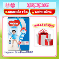 TÃ/BỈM DÁN HUGGIES MỀM MẠI SIÊU THẤM HÚT SIZE XL62 (12 - 17KG) (bao bì giao ngẫu nhiên)  – me&beyespapa