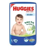 Tã/bỉm dán Huggies Skincare Super Jumbo L68 miếng