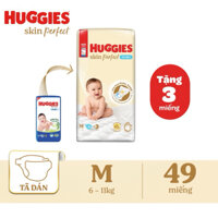 Tã/bỉm dán Huggies Skinperfect size M46+3/S80+2 miếng