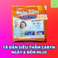 Tã/bỉm DÁN người lớn Caryn giá rẻ ngày & đêm size ML10 miếng hương bạc hà