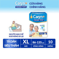 Tã/Bỉm dán người lớn siêu thấm Caryn dành cho người hạn chế khả năng đi lại Size XL (10/20pcs) - NPP Minh Tuấn