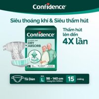 Tã/bỉm dán người lớn Confidence M15 , L15 - siêu thấm hút và thoáng khí ( Thương hiệu của kimberly-clark tã Huggies )