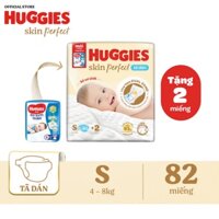 Tã/bỉm dán sơ sinh Huggies Skin Perfect S 80+2 miếng