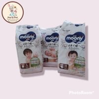 Tã/Bỉm dán/quần Moony Natural siêu cao cấp size S58/M46/L36/Xl32